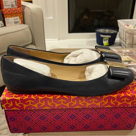 Tory Burch Chase Ballet Flats - Tory Navy, Size 11 - Picture 5 of 7